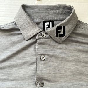 FootJoy Mens Large Gray Short Sleeve Polo